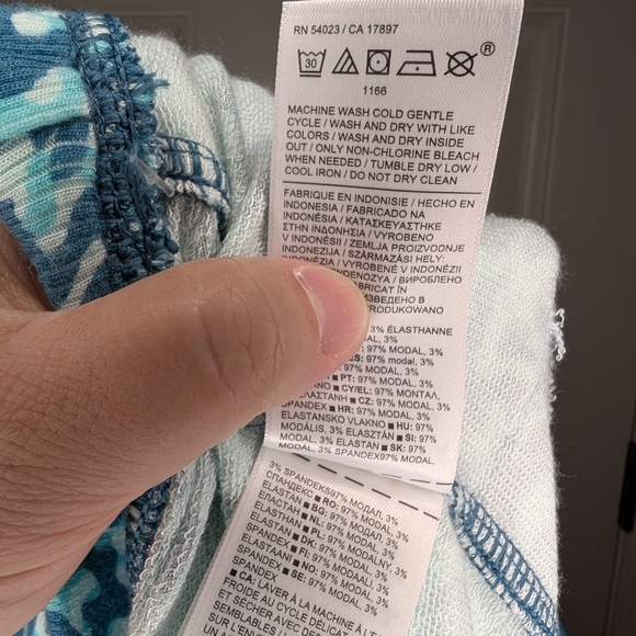 Athleta Clouded Leopard BlueElastic Waist Pocket Balance Shorts Size 3X NWT - Picture 9 of 9